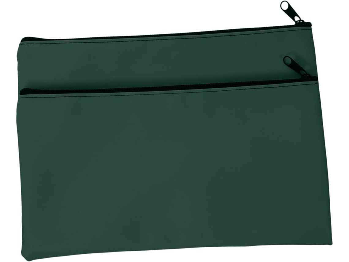 Conjunto De 2 Bolsas Organizadoras Em Couro Pu Com Zíper Para Contas, Dinheiro, Recibos, Depósitos B Gokoco