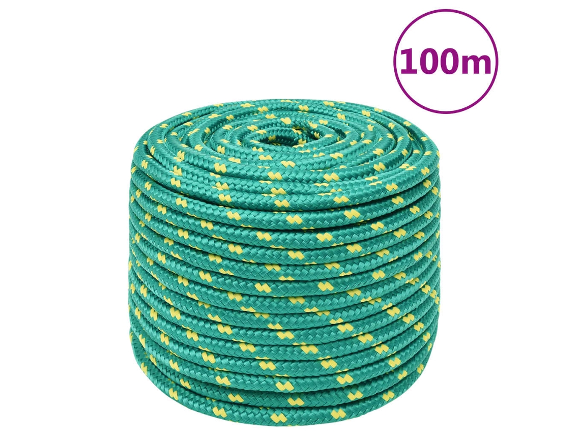 Vidaxl Corda De Barco 12 Mm 100 M Polipropileno Verde
