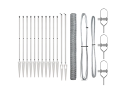 Conjunto 1 Cerca Externa Vidaxl Prateado Aço (25 X 1,5 M)
