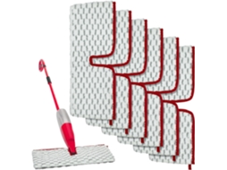 Pacote Com 6 Refis De Spray De Microfibra Para Esfregão Em Todos Os Tipos De Piso, Para Cozinha E Banheiro Zeuxo