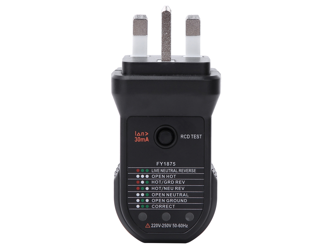 Testador De Tomada 220-240v Plugue Uk