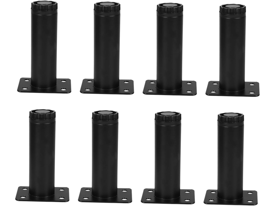 Conjunto De 8 Pés Metálicos Ajustáveis Para Móveis, Sofás E Camas, Resistentes E De Alta Resistência Para Substituição