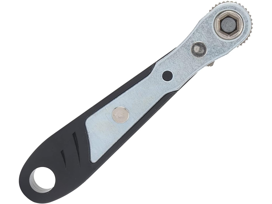 Chave De Mini 1/4", Fenda Dupla 36 Dentes Para Em E Manual Aço Preto