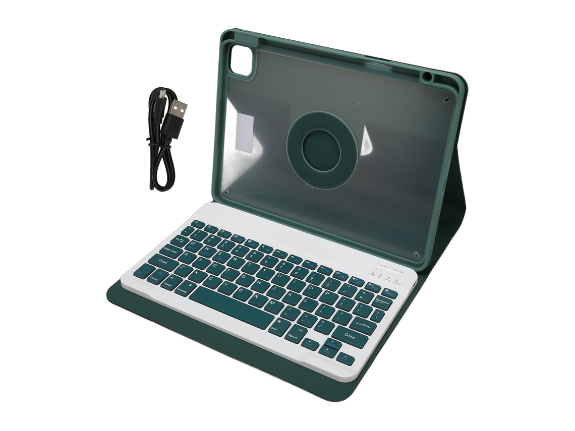Capa Magnética Para Tablet Ios Pro 11 Polegadas 2019 2020 2021 2022 Rotativa Destacável Translúcida Com Suporte Para Lápis Teclado Verde