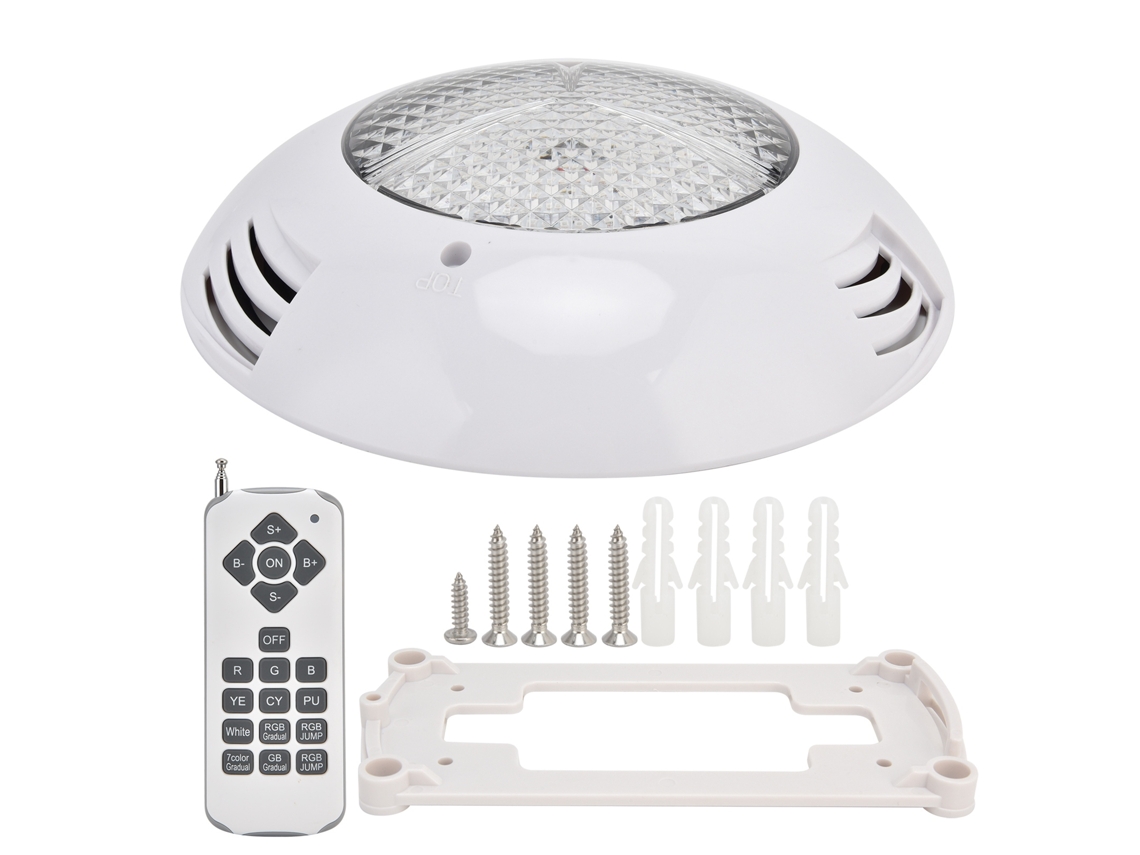 Lâmpada Submersível Led Piscina Rgb Controle Remoto Ip68 12v 35w 3500lm Parede S/MARCA