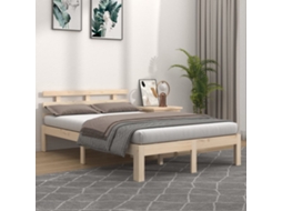 Estrutura De Cama King 150x200 Cm Madeira Maciça
