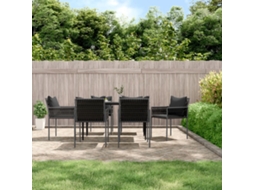 Vidaxl Cadeiras Jardim C/ Almofadões 6 Pcs 54x61x83 Cm Vime Pe Preto