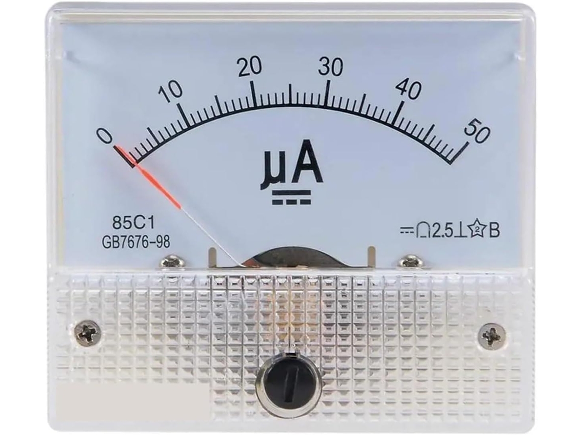 Medidor De Painel Analógico Com Mostrador 50 Μa 85c1 Microamperes