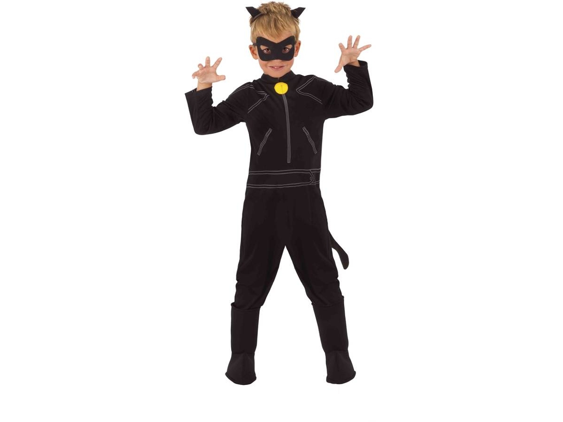 Fato de Menino RUBIES Cat Noir (Poliéster - Tam: 3 Anos)
