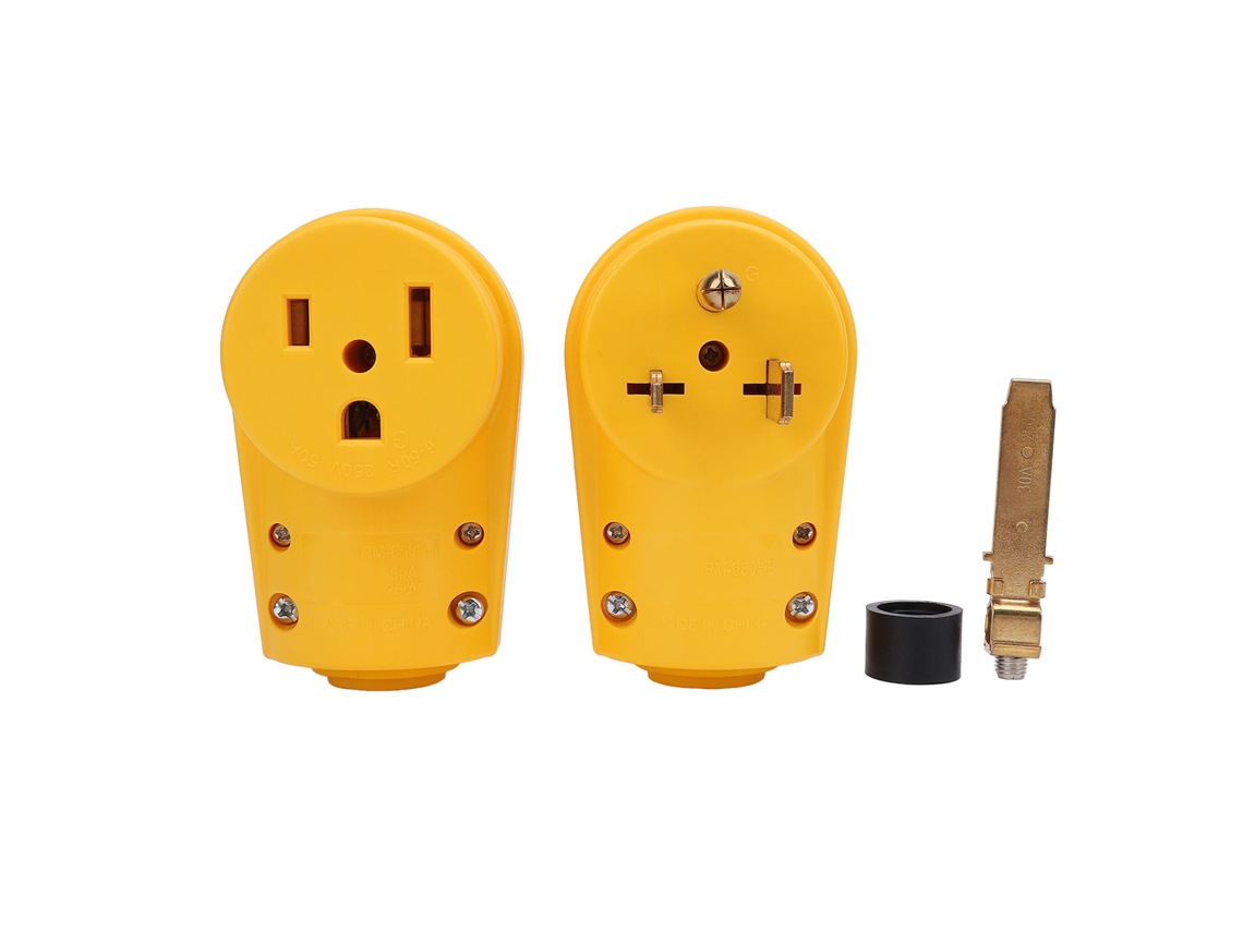 Awts conjunto de Plugue e Tomada 6 50p 6 50r 50a 3 Pinos 12500w para Soldadora Universal, Fácil de Desconectar
