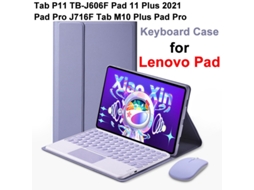 Capa Com Teclado Para Tablet Lurelia, Compatível Com Lenovo Xiaoxin Pad 11" ( Claro, Rosa, Teclado Bluetooth, Rato 2.4g