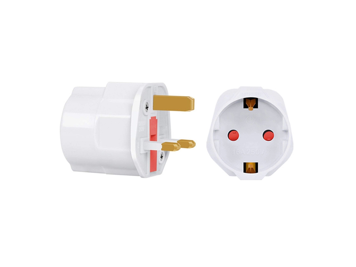 Adaptador De Tomada Britânico(2 Unidades), Adaptador De Viagem França, Reino Unido, Adaptador De Tomada Para Irlanda, Inglaterra, Escócia, Dubai