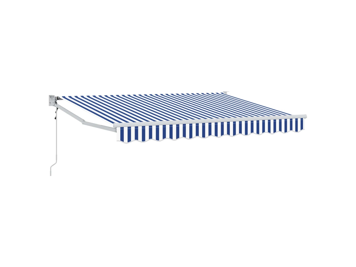 Conjunto 1 Toldo Retrátil Vidaxl Azul Poliéster (2,5 X 2 M)