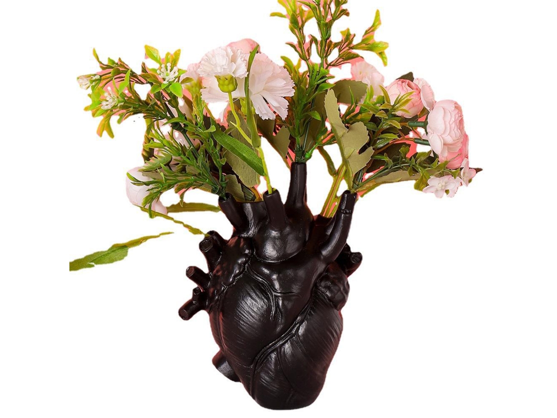 Caixa de Papel Coração Preto 16.5×13×21cm Mesa