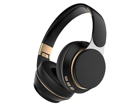 Auscultadores Bluetooth  Som estéreo sem fio sobre a orelha preto