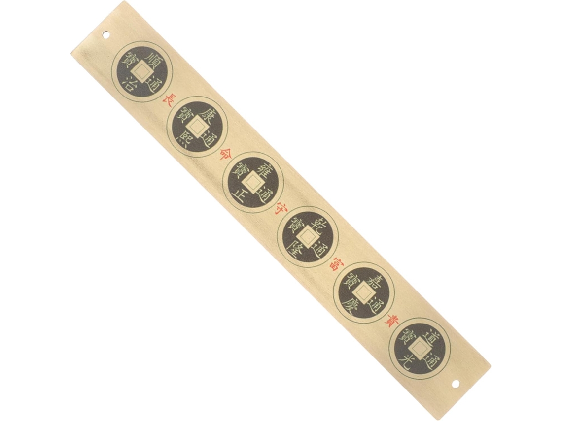 Régua portátil de cobre, ideal para usar como marcador de livros, gravada com design de moedas antigas. Criativo E