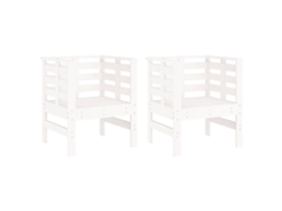 Garden Chair, Garden Chairs Vidaxl Branco Madeira De Pinho (n/a)
