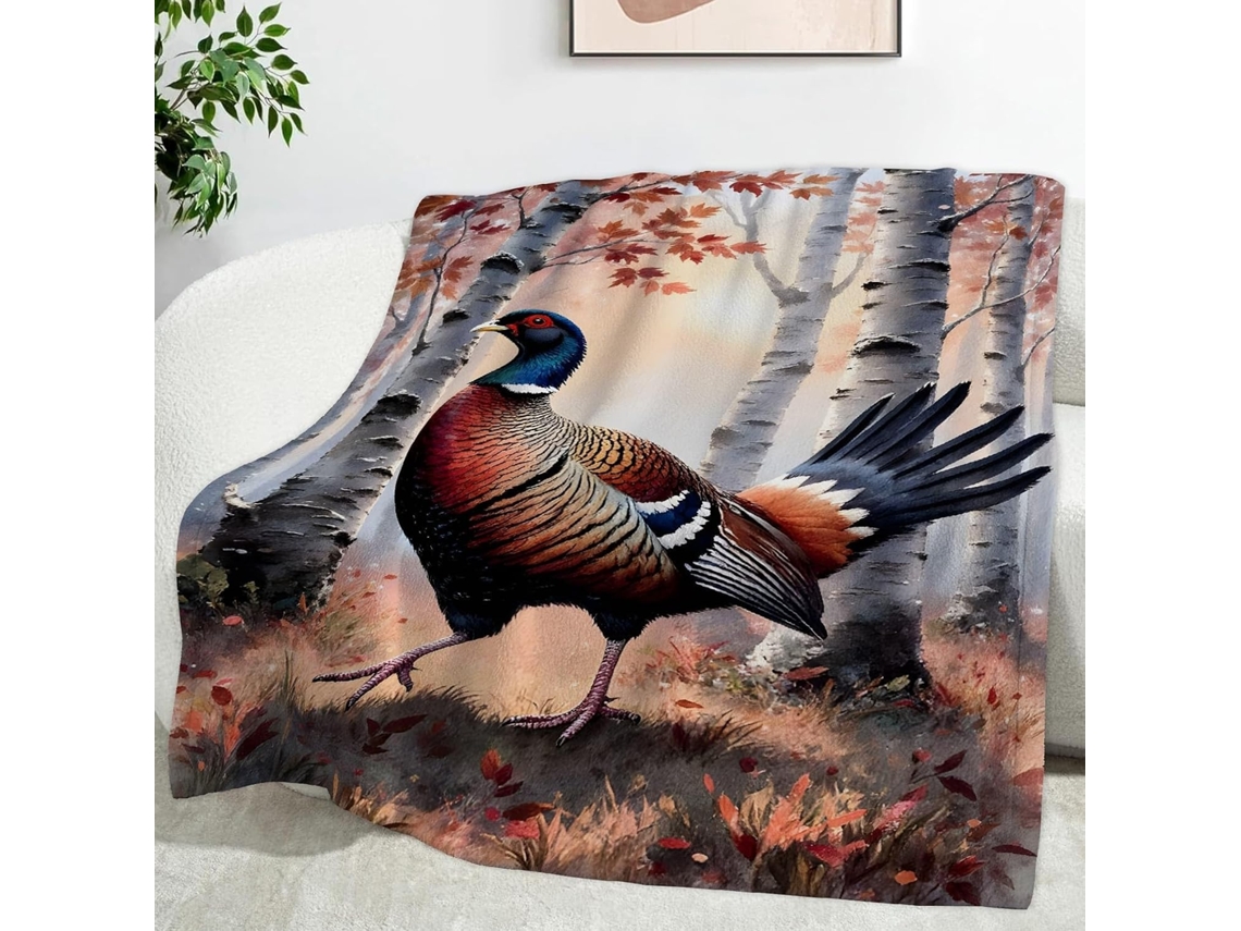 Manta Pheasant Collar Blanket Sycamore Blankets 220x240 Cm Multifuncional Macia e Aconchegante de Flanela para