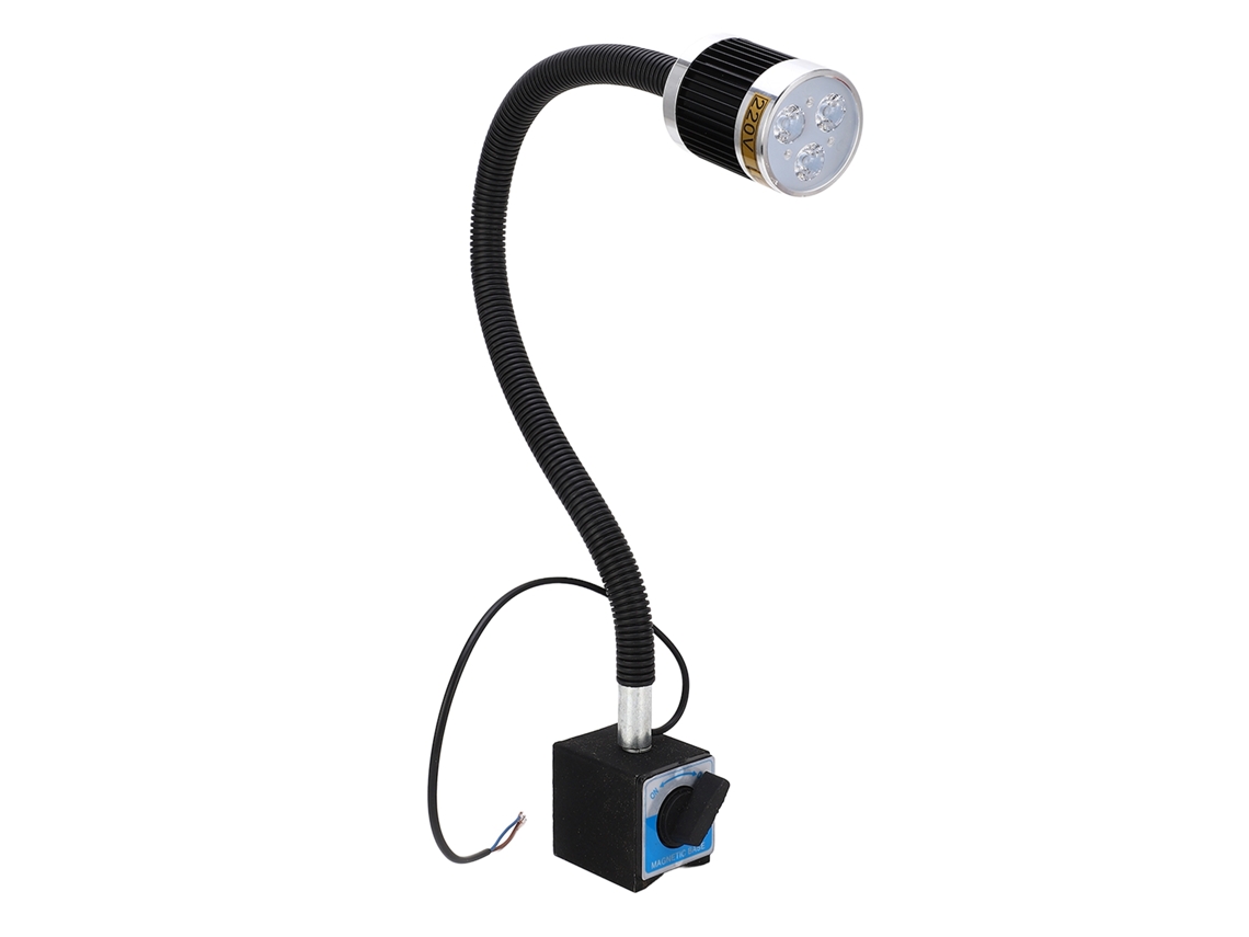 Lâmpada Led Para Máquinas Ferramenta Com Base Magnética E Pescoço Flexível 3w Ac220v