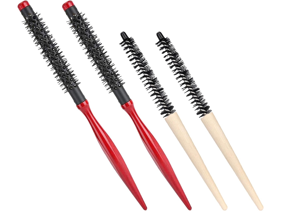 Conjunto De 4 Escovas Redondas Collbath Para Franja, Kit De Penteado Com Pente Modelador Cachos E Modeladores Alumínio