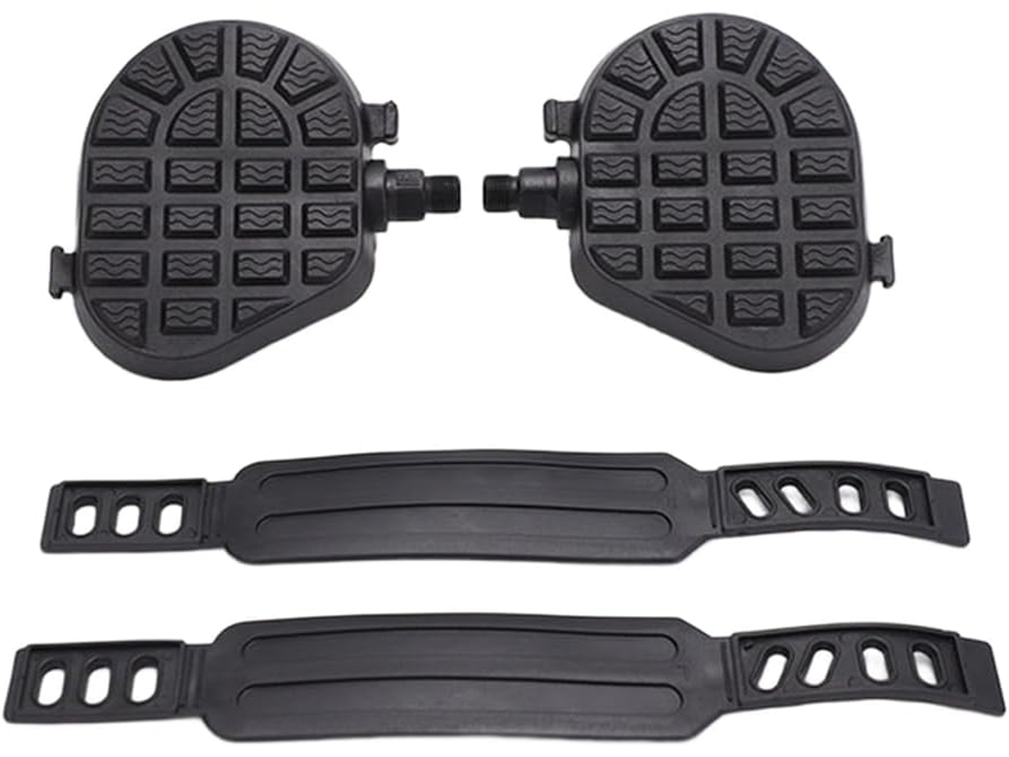 Pedais Para Bicicleta Ergométrica, Rosca De 1/2" E 9/16", Com Tiras