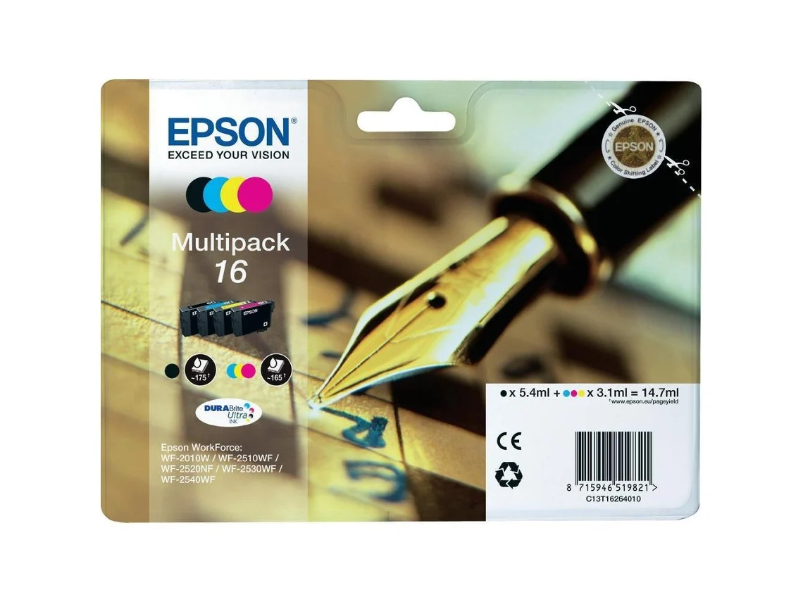 Pack 4 Tinteiros EPSON 16 Cores (c13t16264020)