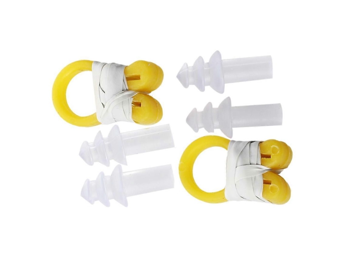 Conjunto Com 2 Protetores Auriculares Macios Para Natação E Mergulho, Com Clipe Nasal.