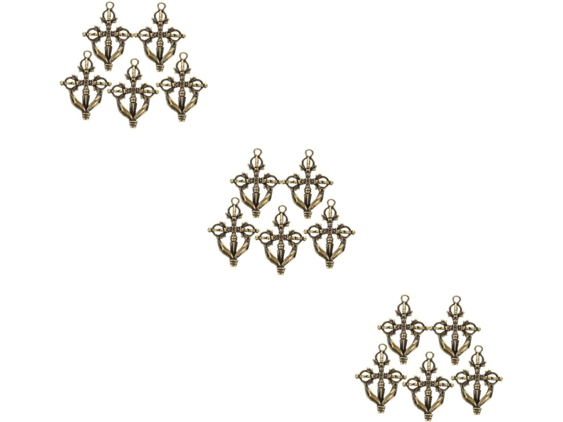 Pingente Com Fecho De Laço Em Forma De Pilão Demoníaco Nuobesty Para Colar, Ornamento Ou Chaveiro. Cruz