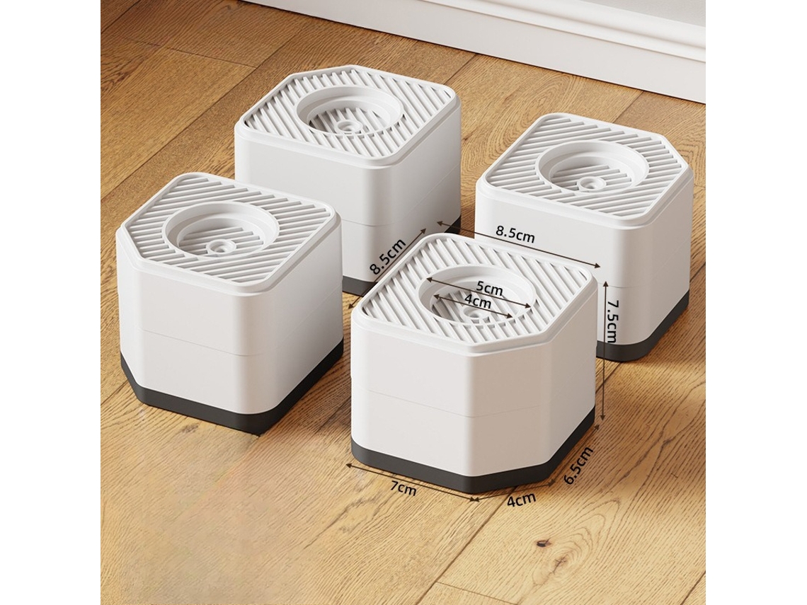 Tapetes Antivibração Para Máqlavar 4 Pcs , Antideslizantes,reduz Ruído E Vibração Branco Hexinyigjly