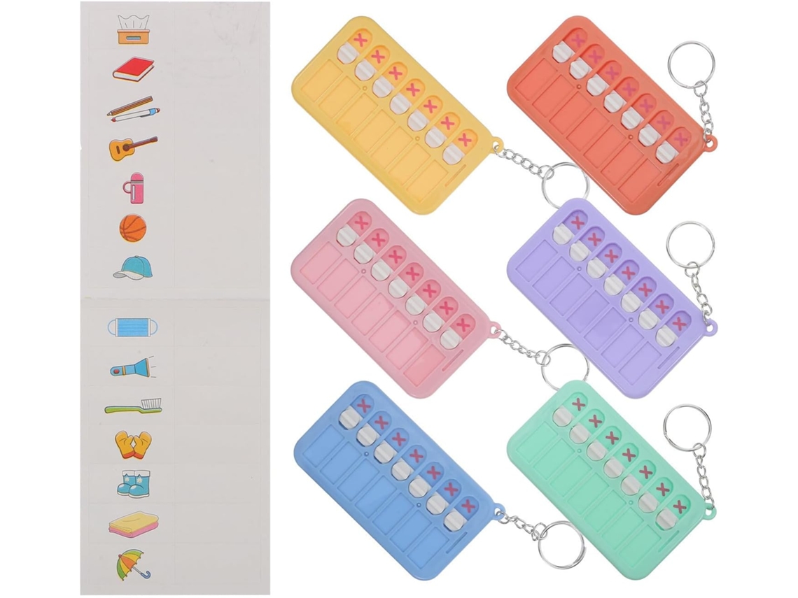 Agenda Familiar Com Hábitos Regulares 6 Autocollants Em Abs, Ferramenta De Planejamento Personalizada Para