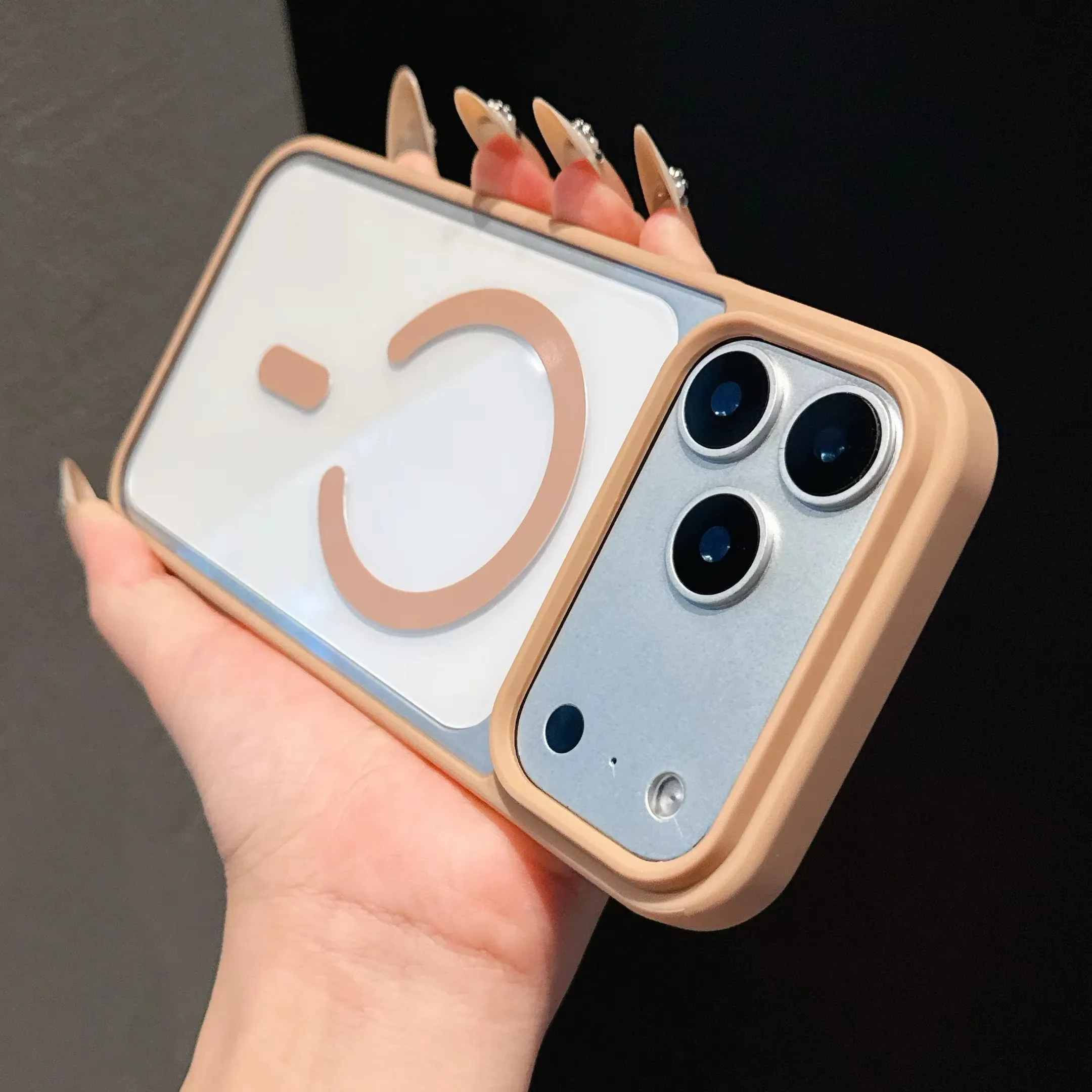 (marrom Claro Para Iphone 14 Pro Max) Adequado Para Capas Protetoras Magsafe E Capas Traseiras De Acrílico.