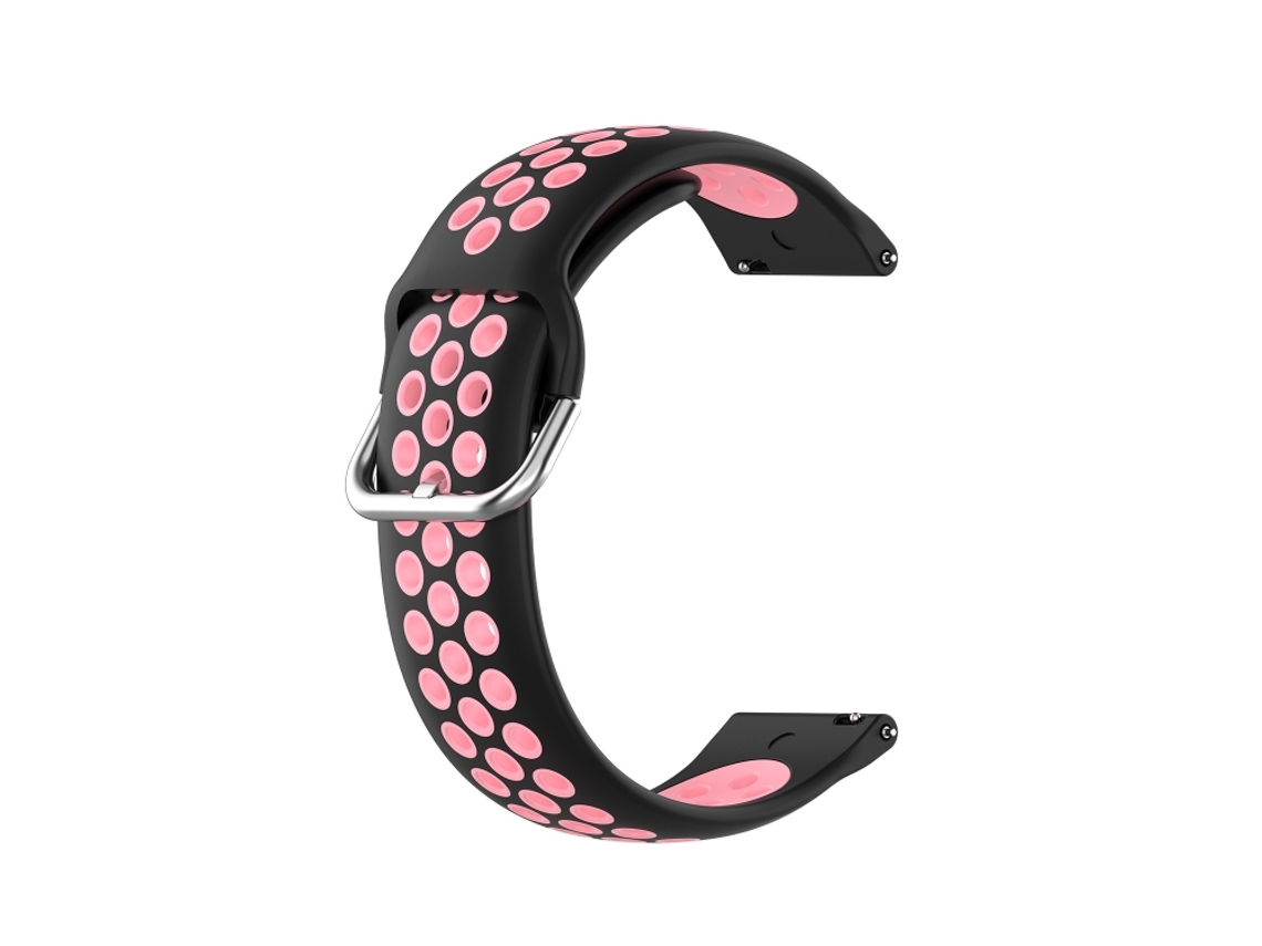 Bracelete para Samsung Galaxy Watch 4 Classic Silicone Duas Cores Preto Rosa XIAOMOYU