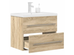 Vidaxl 2 Pcs Conj. Móveis Casa Banho Derivados Madeira Carvalho Sonoma