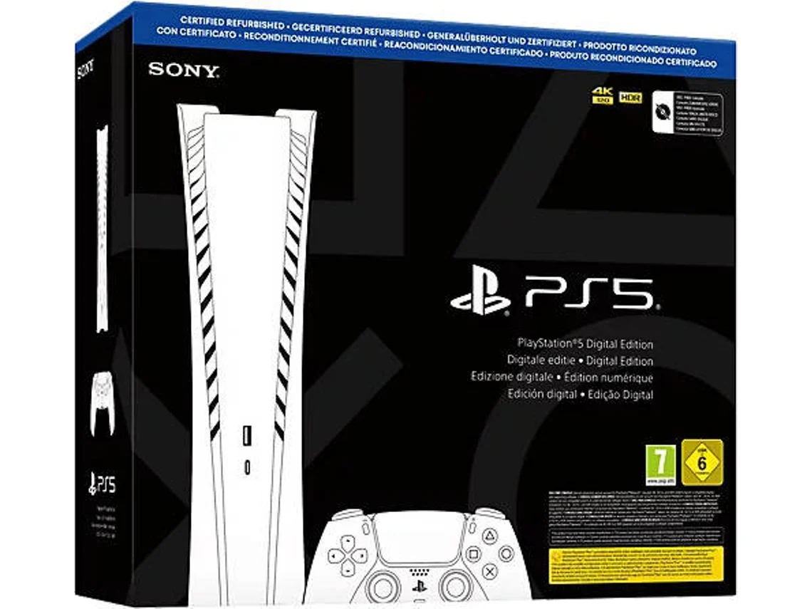 Consola PS5 Digital (Recondicionada Certificada Sony - 825 GB)