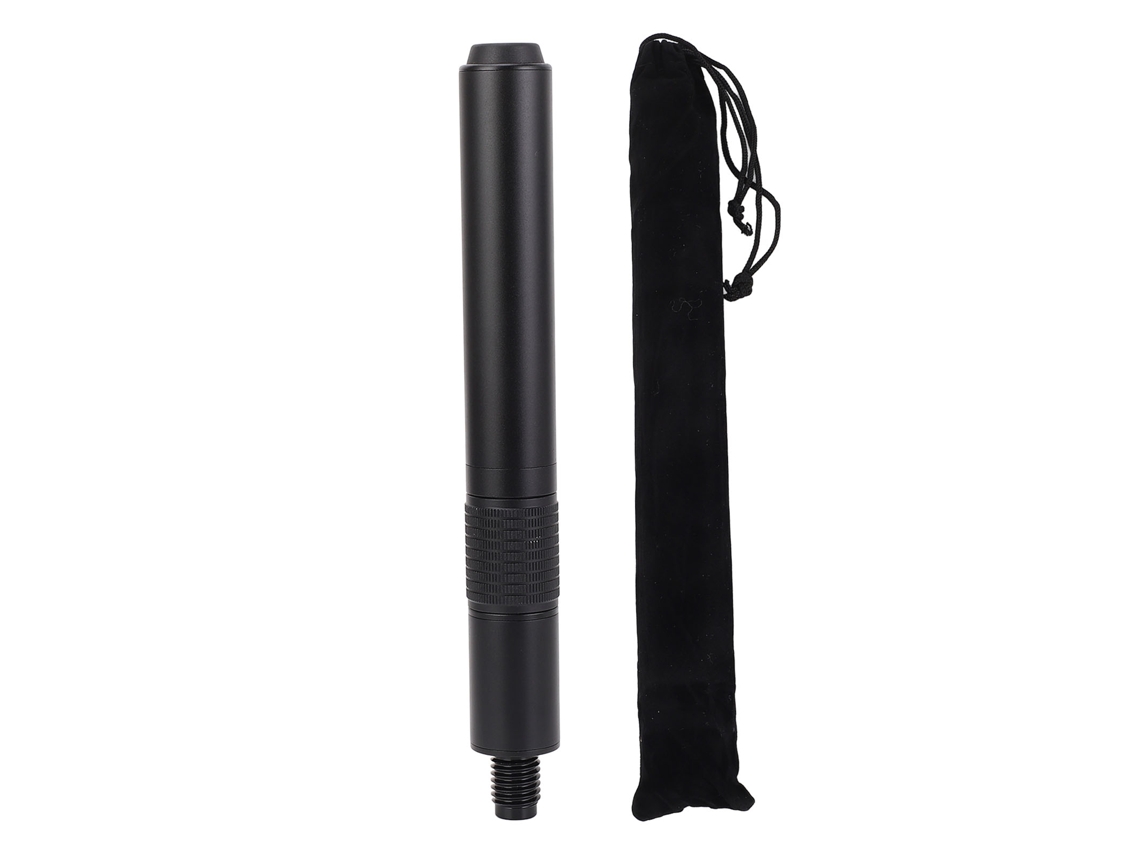 Extensor Telescópico de Taco de Bilhar em Alumínio 24cm 34cm com Protetor de Borracha S/MARCA