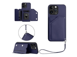 Capa Com Suporte Para Cartão E Alça De Pulso Para Iphone 15 Pro Max