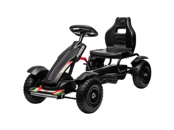 Kart de Pedal Infantil Preto (assento 3 Posições, Freio de Mão, 5 12 Anos)