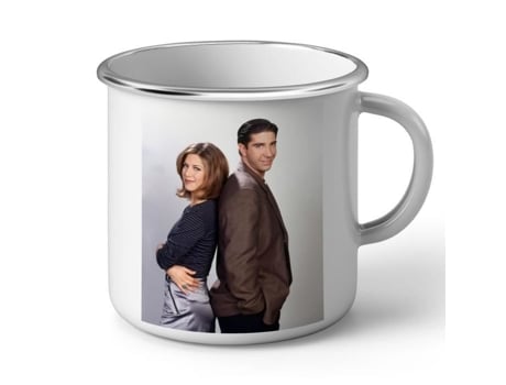 Caneca Esmalte Metal Friends Jennifer Aniston David Schwimmer Série Tv Sitcom FABULOUS BIJOUX