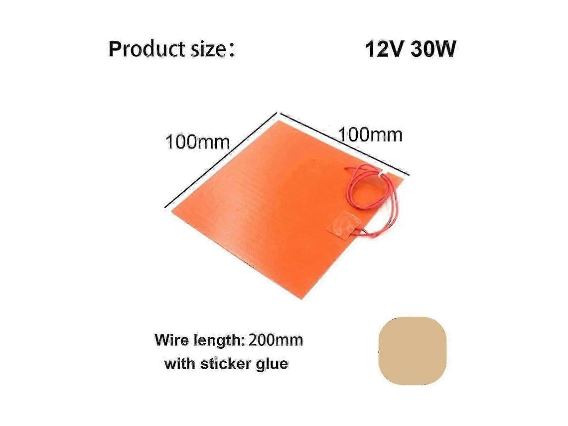 Tapete De Aquecimento De Borracha De Silicone De 2 Peças, 12v 30w, Tapete De Aquecimento Para Assar, Manta Elétrica Flexível 200ma 1 Olysi Shop