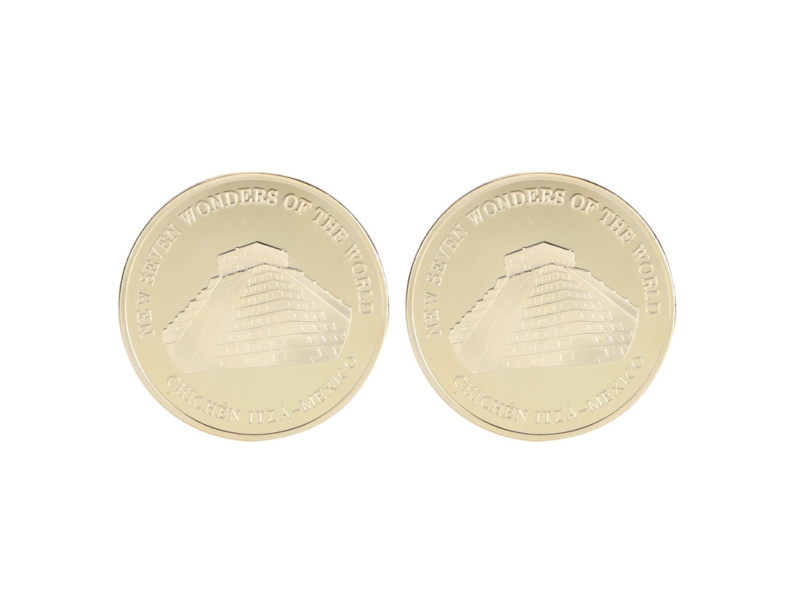 Moedas Comemorativas Prata Folheado Ouro Decoração Aniversário Lembranças Turísticas