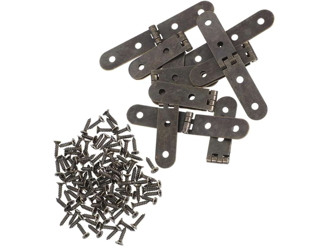 Dobradiças De Ferro Antigas Para Portas Armários E Caixas Presentes.