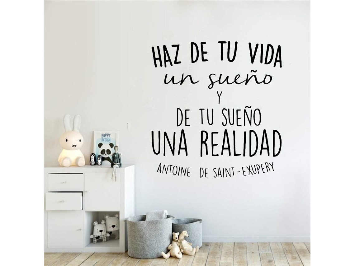 Adesivos de parede em vinil com citação, decoração para casa, mural natural, decoração para quarto infantil, arte 58x60cm