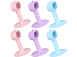 Conjunto De 6 Protetores Parede Silicone Com Ventosa Para Batente Porta