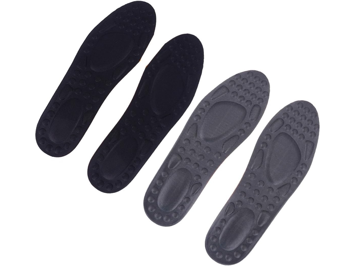 2 Pares De Palmilhas Respiráveis E Incríveis Com Almofadas Acolchoadas Para Suporte Longas Caminhadas, Coloridas