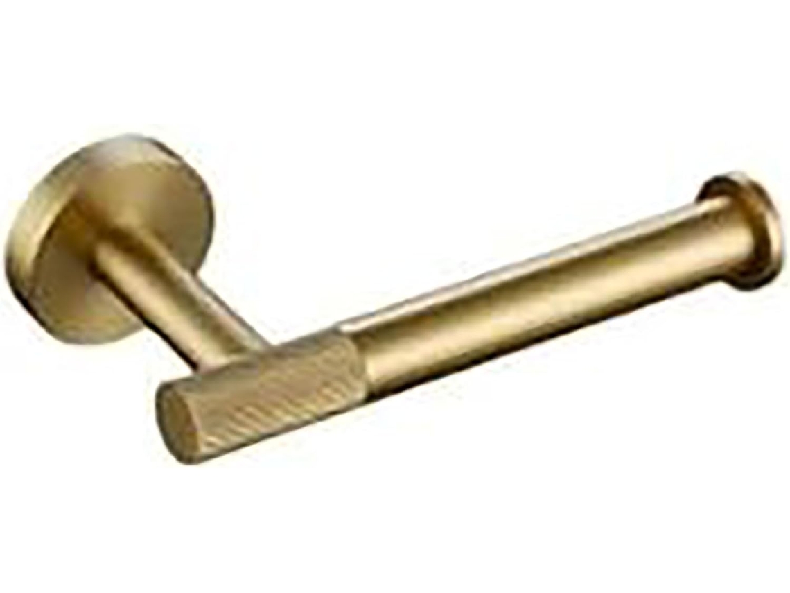 Conjunto De Acessórios Para Banheiro, Kit Em Latão Escovado Dourado Com Textura Serrilhada, Argola Para Toalha, Gancho