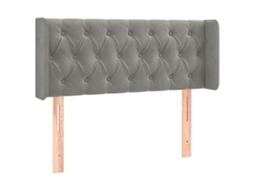 Cabeceira de Cama com Abas Veludo Cinzento Claro MAISON EXCLUSIVE (93x16x78 cm)