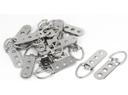 Conjunto de 20 acessórios para banheiro, com três furos, anel em D, ferro fundido, 65 mm x 22 mm CHABERLU