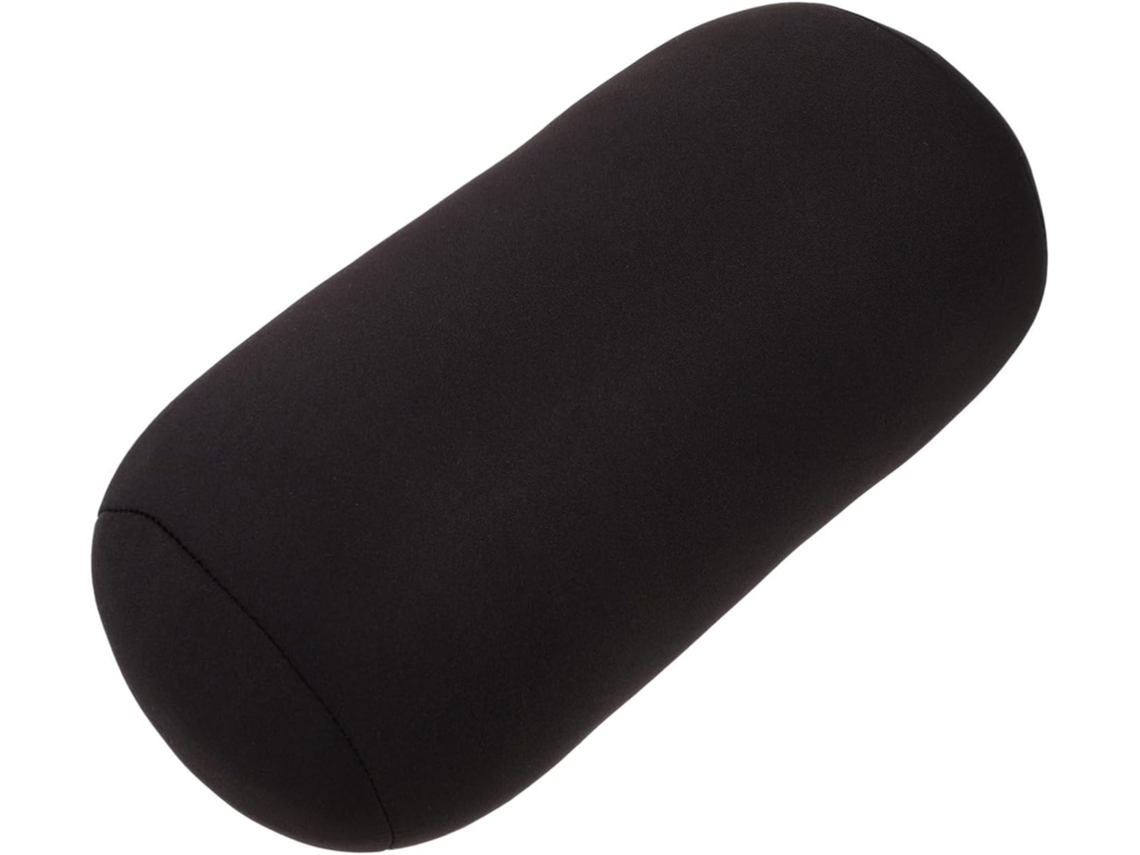 Travesseiro Cervical Cilíndrico Preto Multifuncional Com Espuma De Microesferas, Suporte...