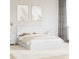 Vidaxl Cama Com Armazenamento Branco 160 X 200 Cm Derivados De Madeira