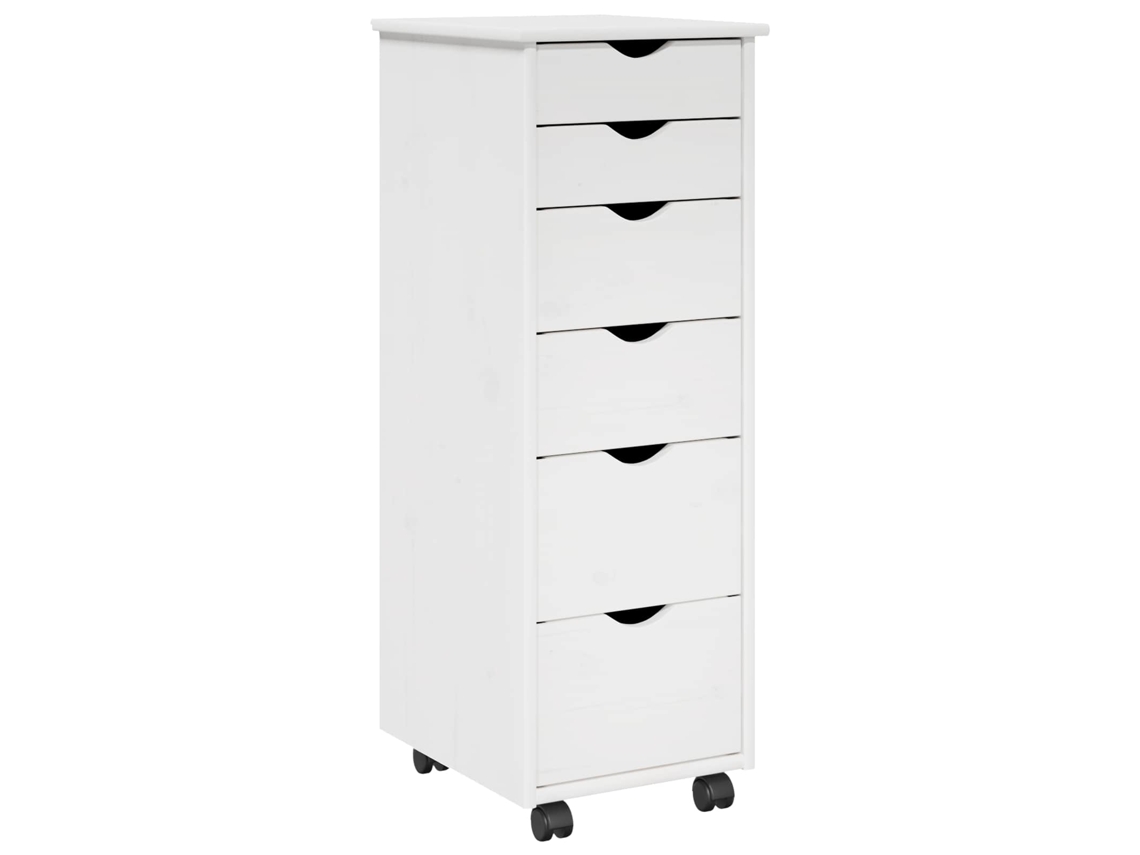 Conjunto 1 Armário Móvel Vidaxl Branco Madeira De Pinho Maciça (34 X 39 X 93,5 Cm)